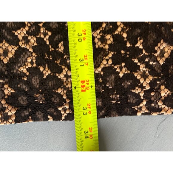 Talbots Black Lace Strapless Dress Size 12 Floral Overlay Elegant Cocktail - Picture 3 of 10